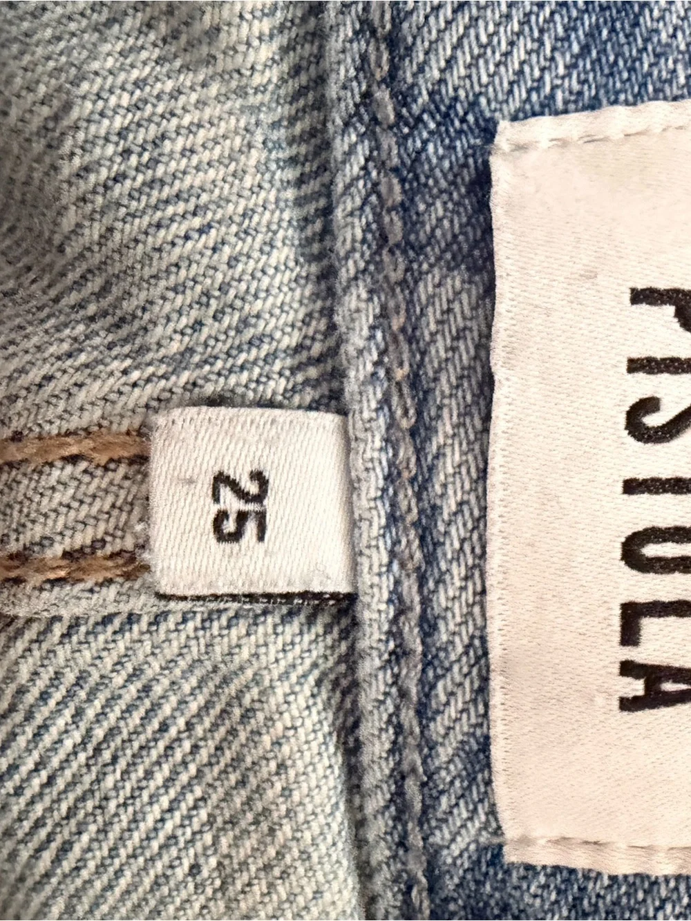 pistola Distressed Light Blue Denim Cargo Mini Skirt